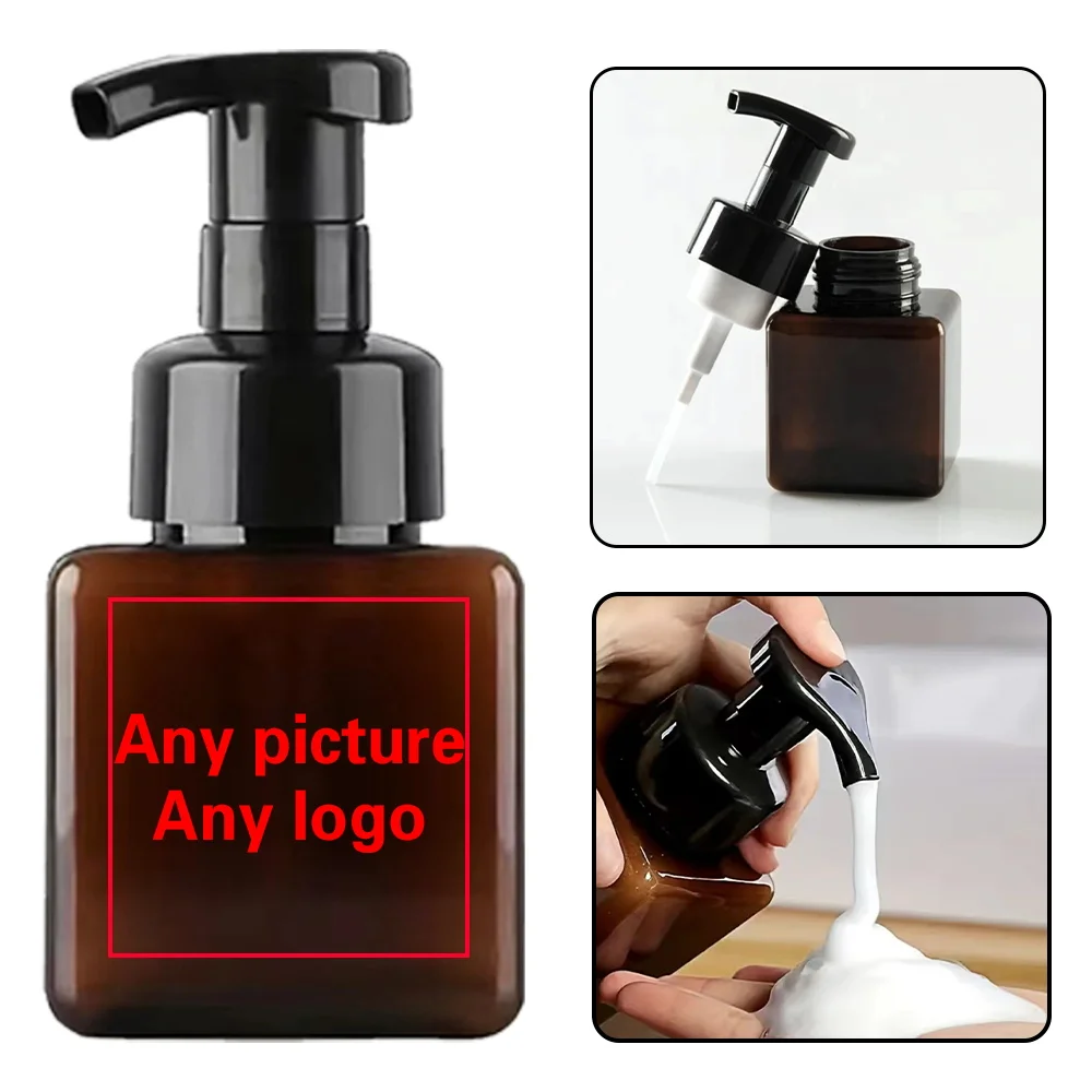 

Customized Photo 250ml Foam Pump Bottle Refillable Foaming Soap Dispenser Lotion Bottle Hand Sanitizer Travel Wash Accessories