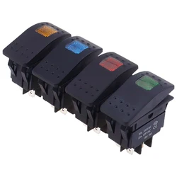 Waterproof Bar Rocker Toggle Switch Car Boat Marine Rocker Switch Button 12V 220V LED Light Lamp 4pin on Off DPST Switch