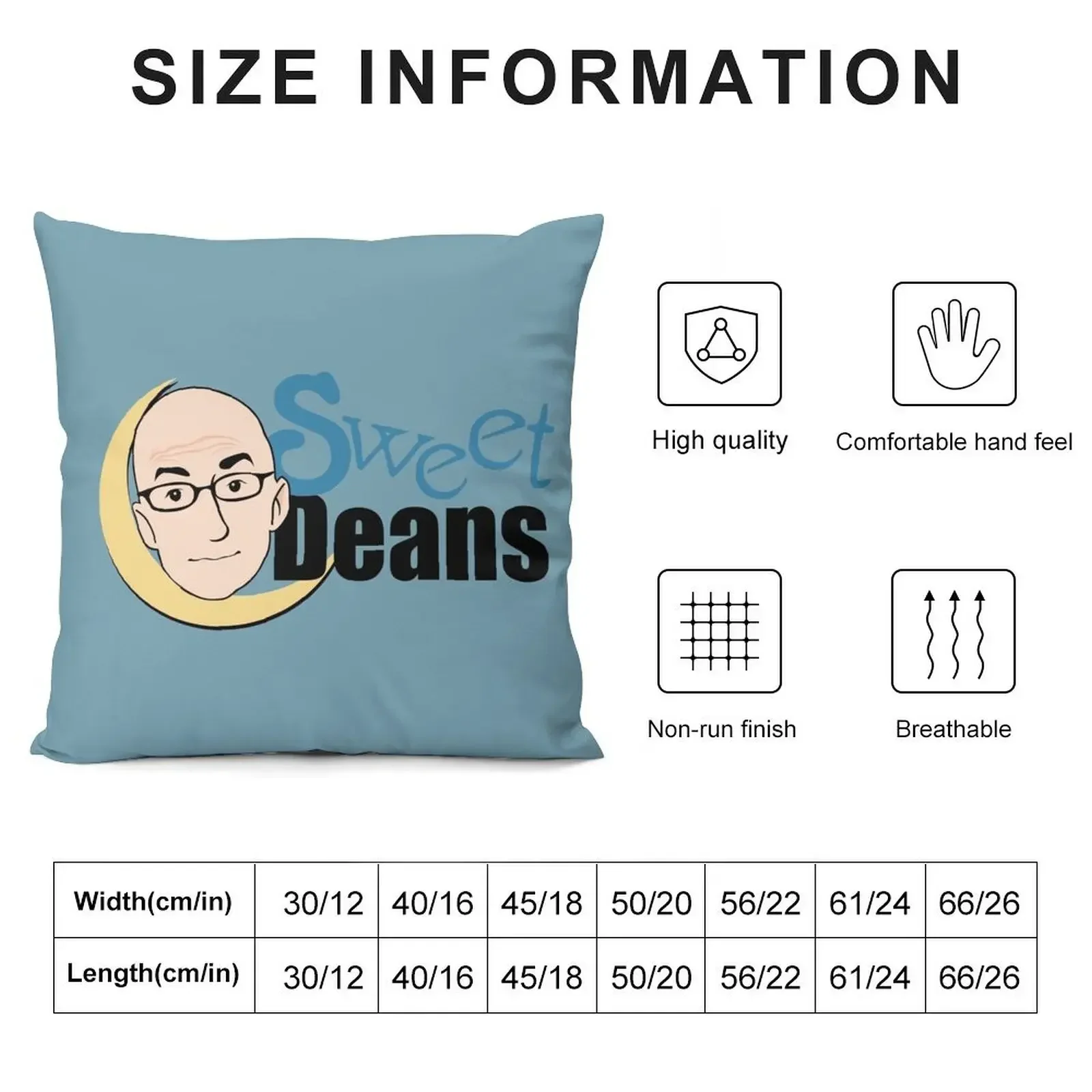 Sweet Deans Throw Pillow Ornamental Pillow Room decorating items Sofa Cushions Cover pillow