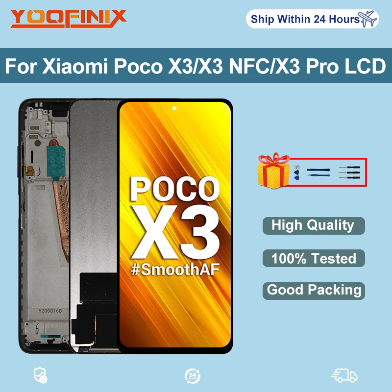 6.67” For Xiaomi Poco X3 LCD Display Touch Screen For MI POCO X3 NFC LCD MZB07Z0IN Display Digitizer Replacement Parts