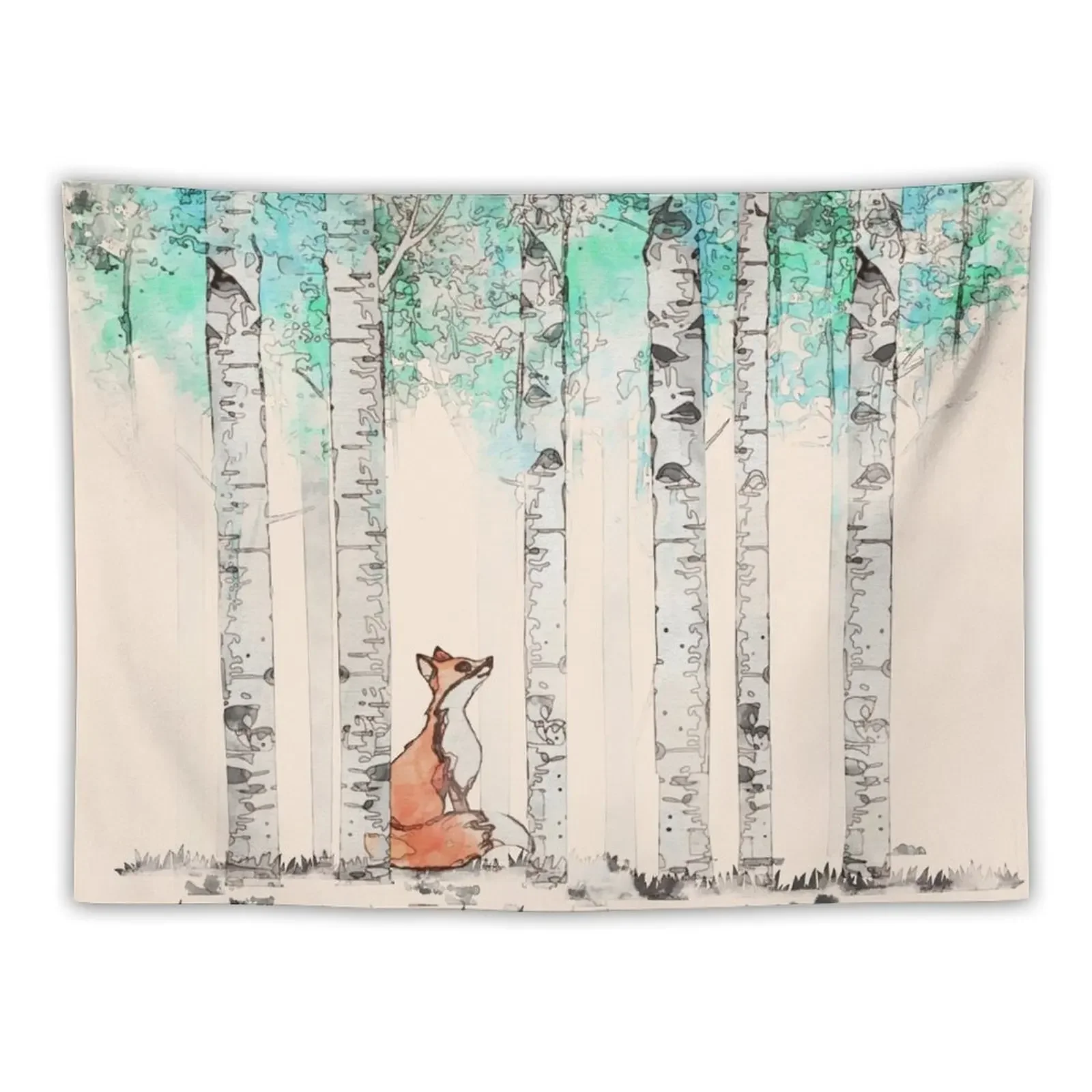 

Fox and birchs, forest and animals watercolor Tapestry Room Design Bedroom Decor Bedroom Deco Room Decor For Girls Tapestry