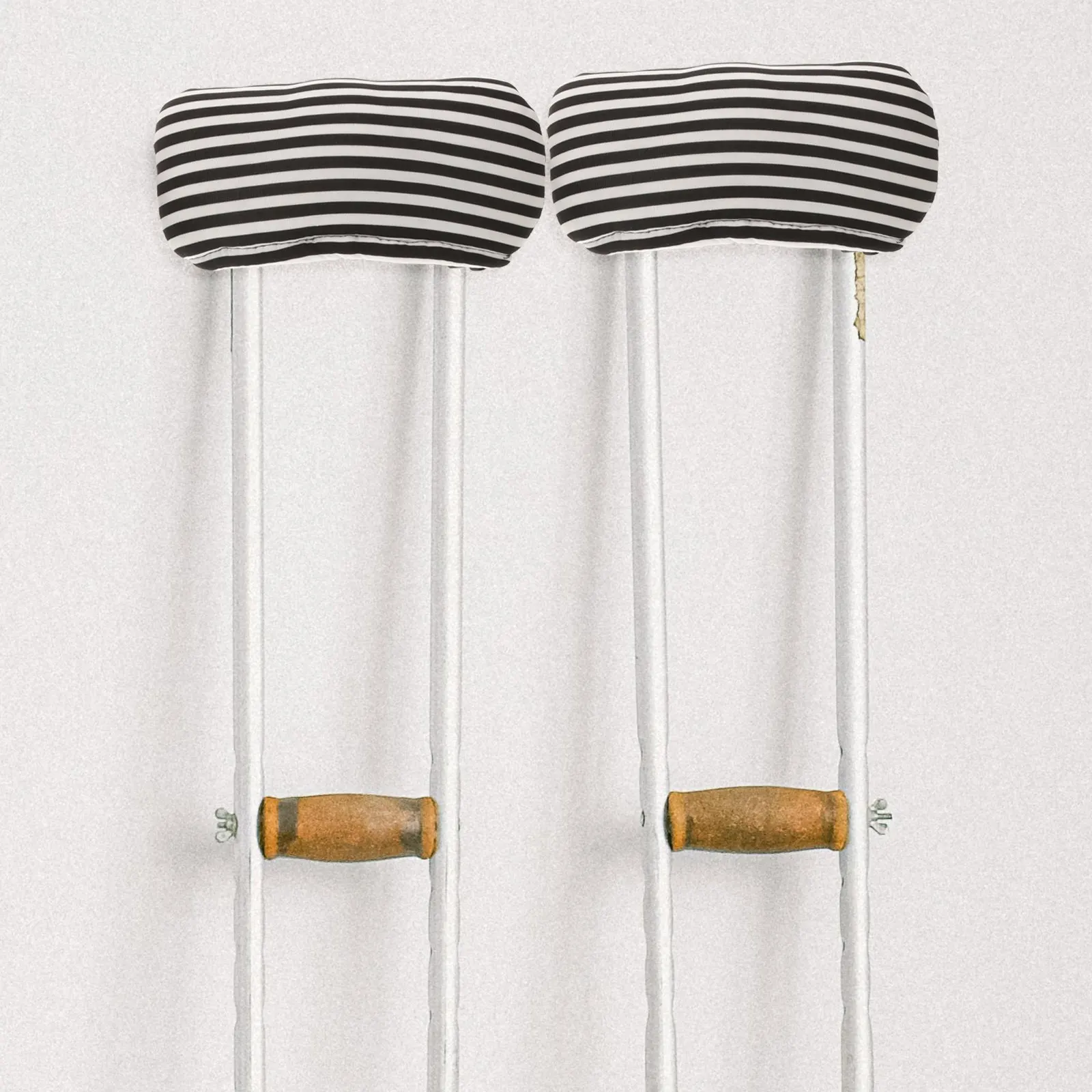 

1Pair Thickened Crutch Pad Ergonomic Design Non-Slip Reusable Underarm Cover Comfortable Hand Grip Stretchable Fastening Strap