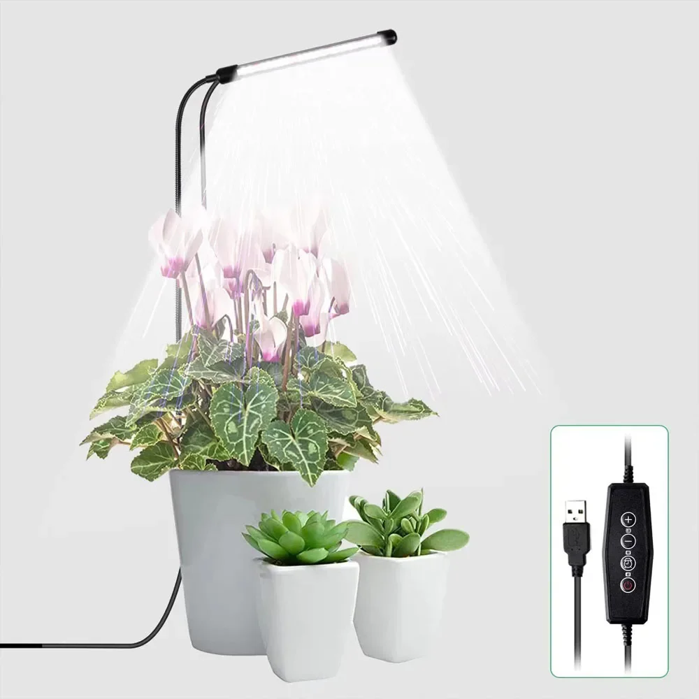 1 pack and 2 packs of 6000K full-spectrum plant growth lamps  indoor plant growth, suitable  seeds, succulents and small p