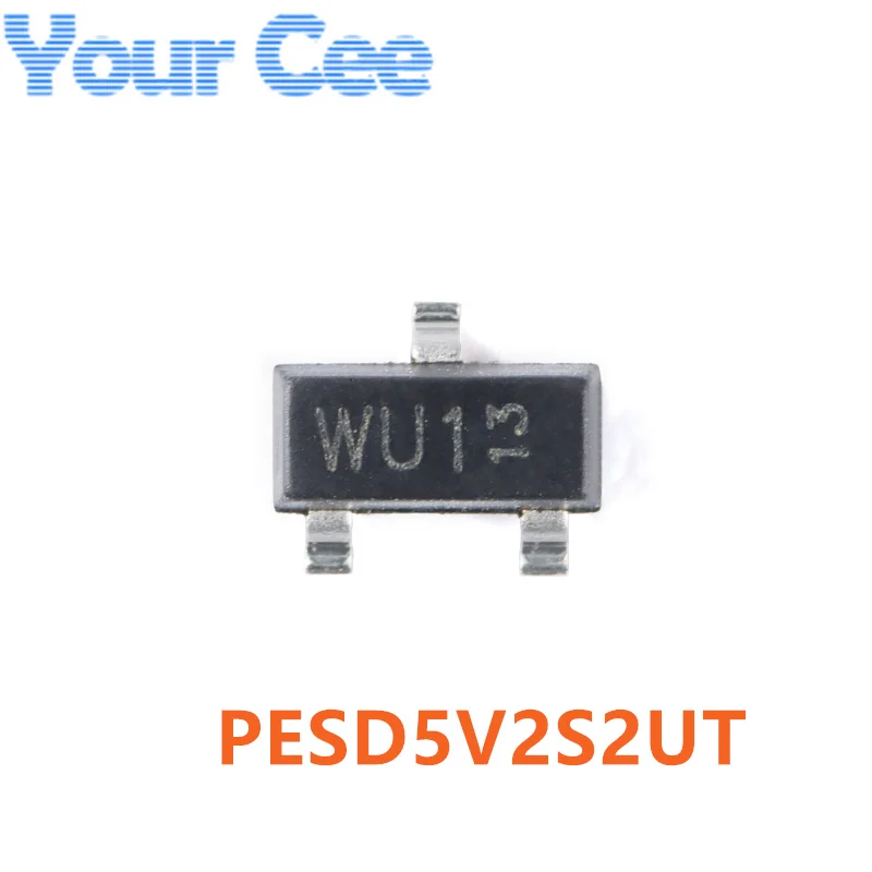 50pcs PESD12VS2UT PESD15VS2UT PESD24VS2UT PESD5V0S2BT PESD2CAN PESD1CAN PESD5V2S2UT PESD3V3S2UT SOT-23 ESD Diode Chip