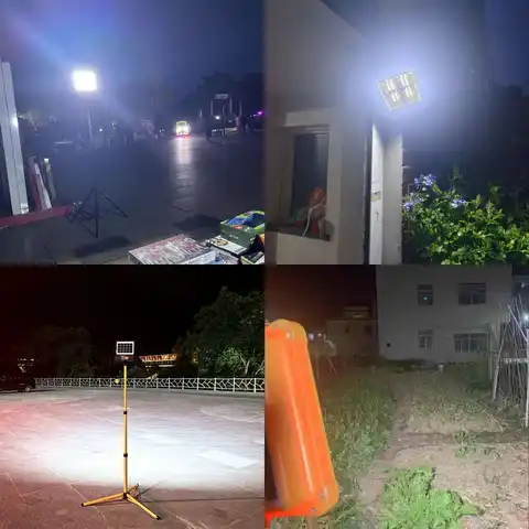 Lanterne solaire Portable à LED, Rechargeable, éclairage d'urgence, lumière de marché nocturne, ampoule de Camping en plein air, projecteur