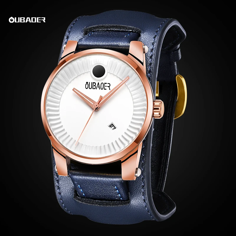 OUBAOER minimalista moda uomo Ultra sottile orologi semplici uomini d'affari cinturino in pelle orologio da polso al quarzo Relogio Masculino