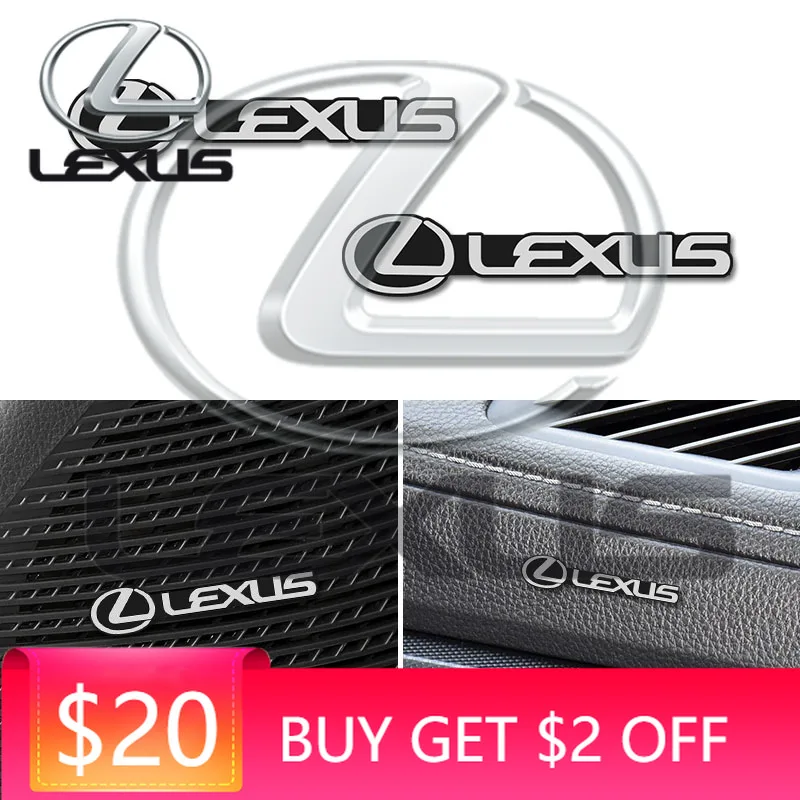 

Эмблемы 3D из алюминия, 5/10 шт., для автомобильной аудиосистемы, наклейки-эмблемы для Lexus GX470 RX330 CT200h IS200 RX450h IS300h NX300