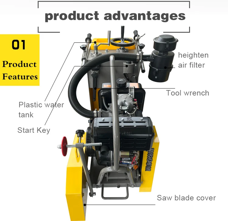 Q500A mikasa Type 20 Inch Concrete Asphalt Road Saw Machine