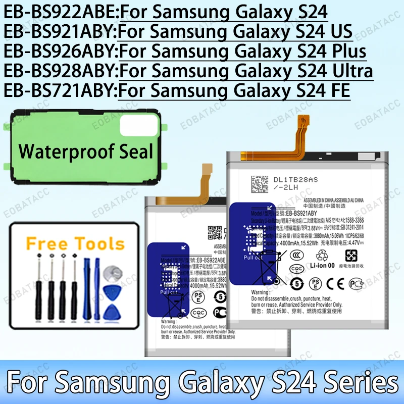 EB-BS922ABE EB-BS926ABY EB-BS928ABY High Capacity Replacement Battery For Samsung Galaxy S24 S24 Plus S24 Ultra S24 FE +Free Too
