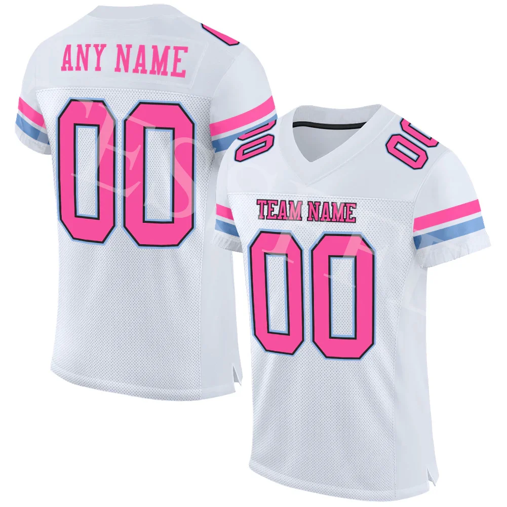 Custom Name Football Jersey Retro Vintage Breathable 3DPrint Harajuku Summer Casual T-shirts Streetwear V-Neck Short Sleeves N9