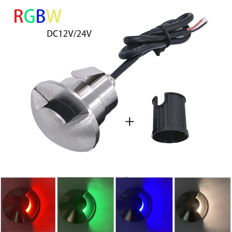 

DC12V 24V MINI LED Outdoor Garden Lights RGBW IP68 Waterproof Ground Spot Recessed Exterior Floor Terrace Driveway Lawn Lamp