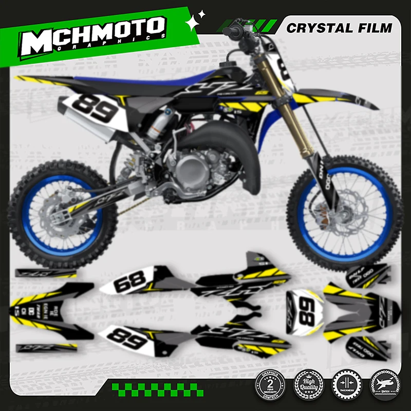 

MCHMFG для YAMAHA YZ65 2018 2019 2020 2021, мотоциклетная графика, фоновая наклейка, наборы наклеек, номер, имя на заказ