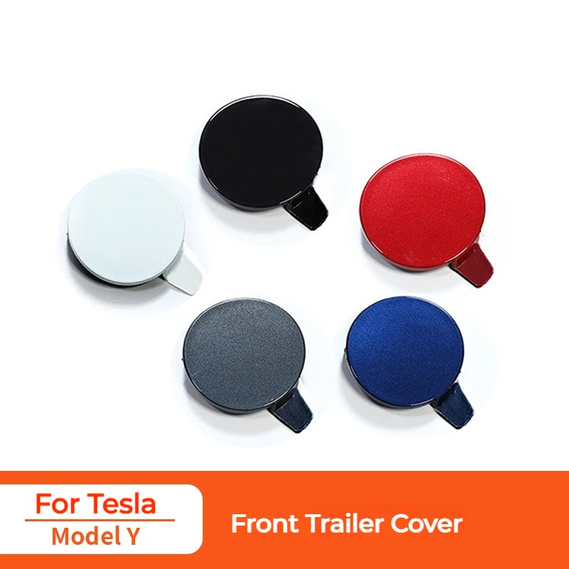 Auto Car Front Bumper Tow Hook Eye Cover Trim Trailer Cap Plug For Tesla Model Y Automobiles Parts Accessories