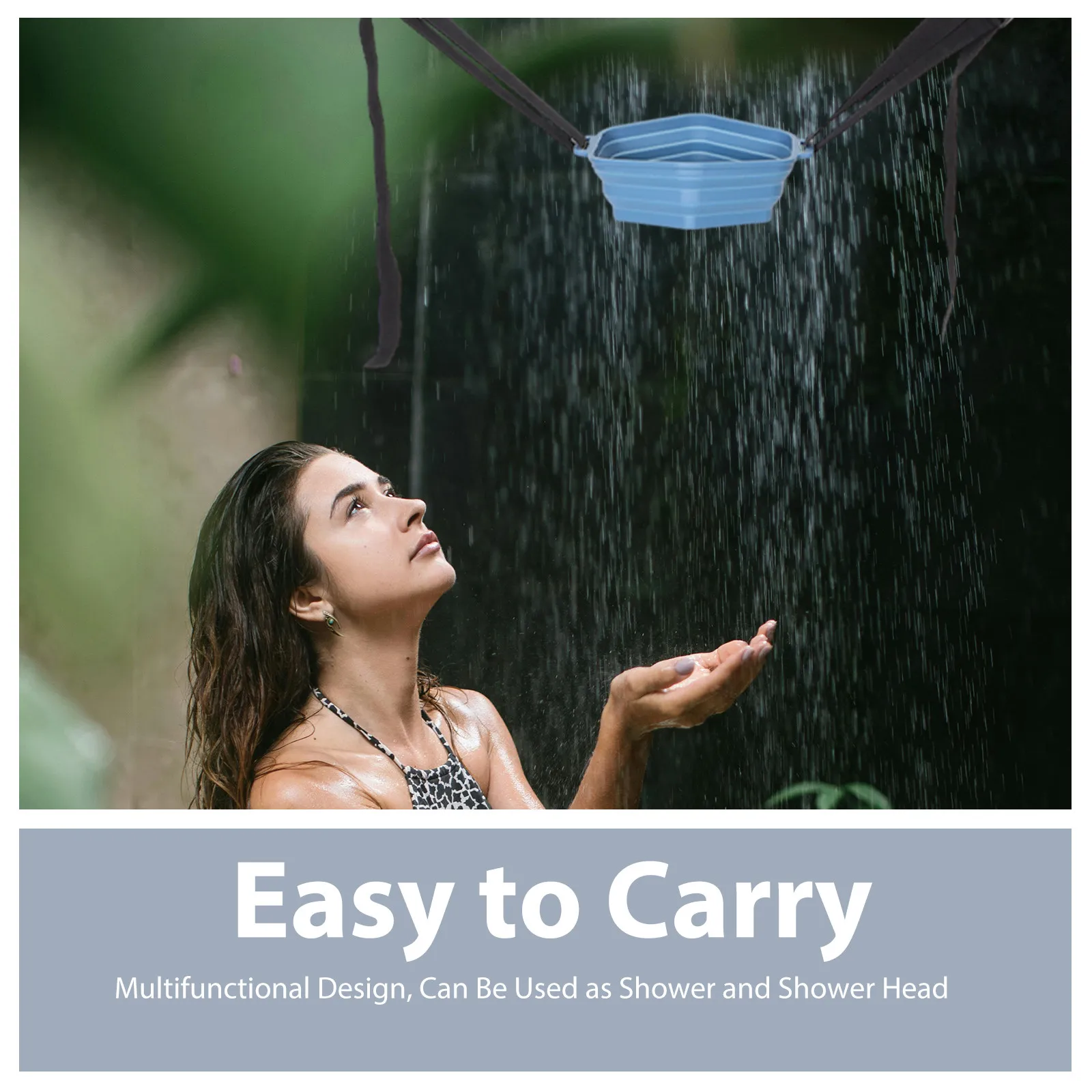 Foldable Silicone Ice Bath Tub Bucket Portable Shower for Home and Travel Safe Reusable Multifunctional Design