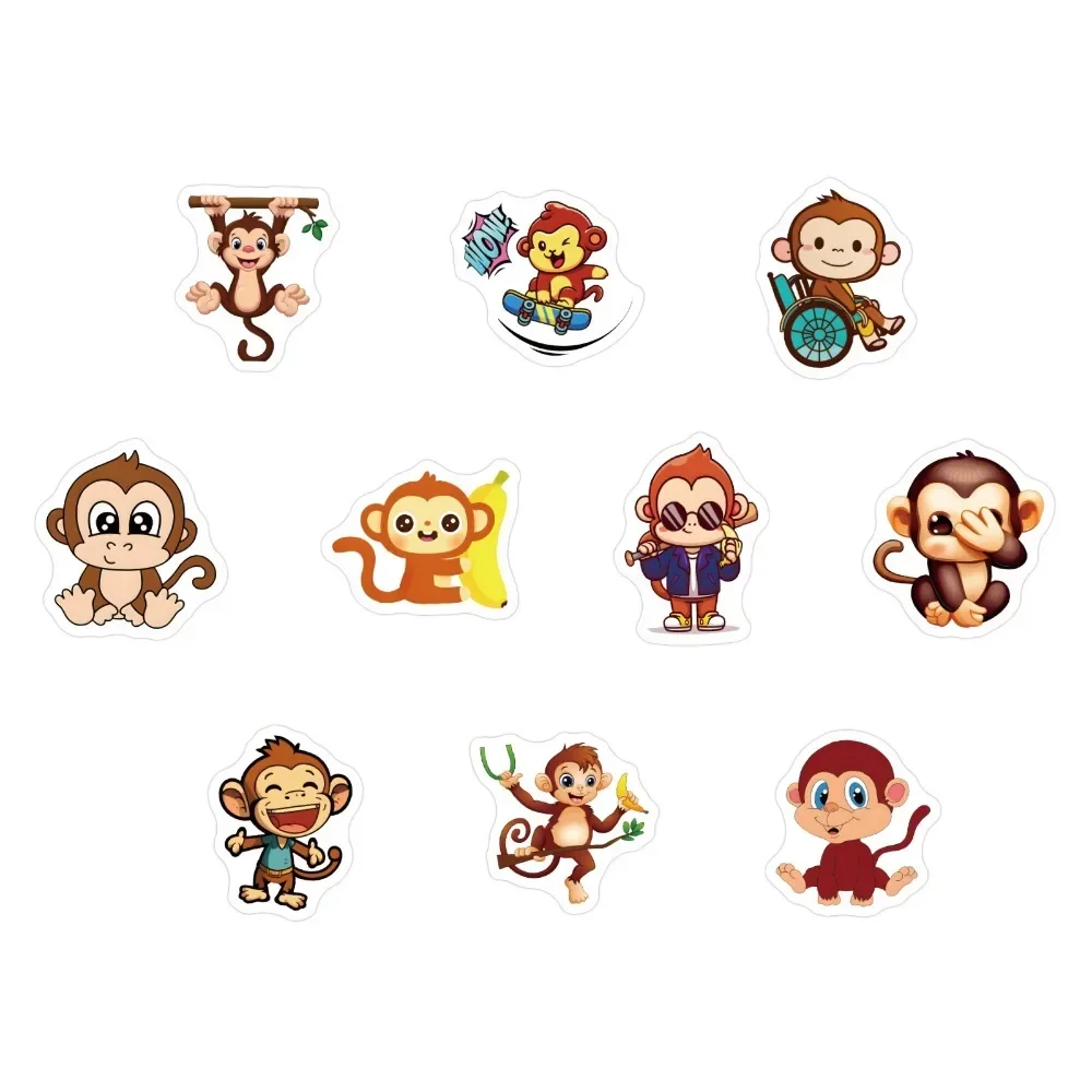 500pcs Shy Banana Monkey Animal Graffiti Creative Sticker Desk Guitar Refrigerator Reward Wall Product Sealing Label Stickers