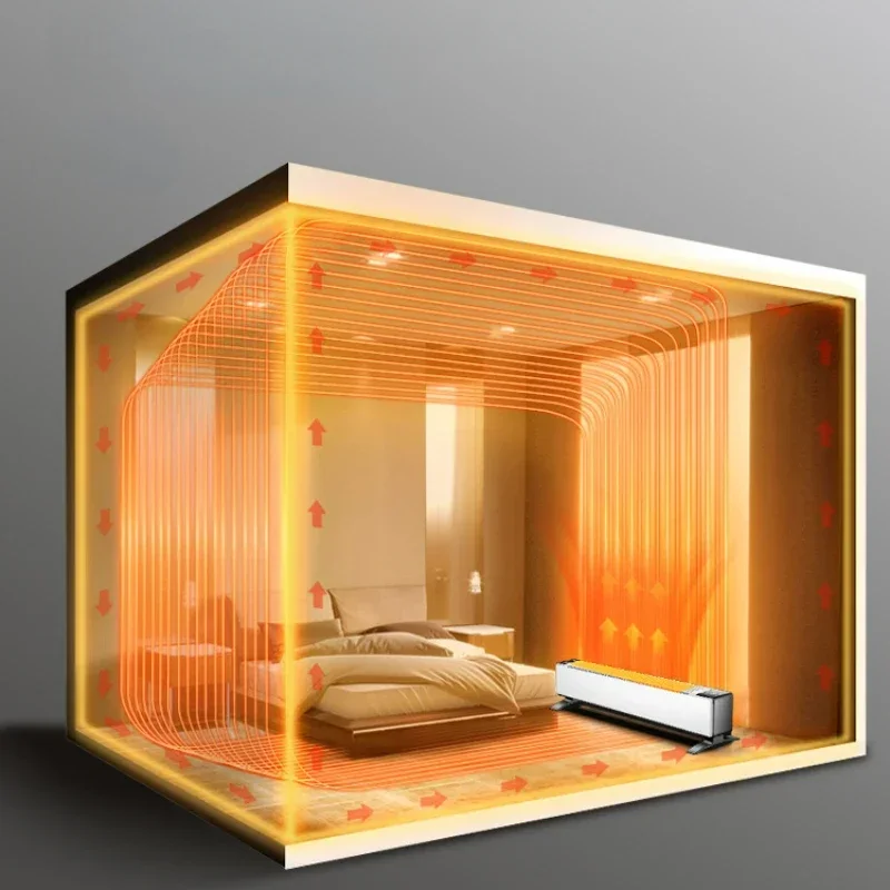 Домашний плинтус с дистанционным управлением, бесшумный радиатор, электрические обогреватели для всего дома, подогреватель, быстрая конвекция тепла, электрический обогреватель