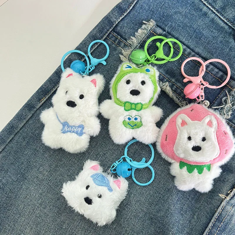 Funny Pendant Cute Puppy Cartoon Plush Puppy Figurine Pendant, Girl Keychain Bag Doll Pendant Cute Backpack Pendant Sweet Style