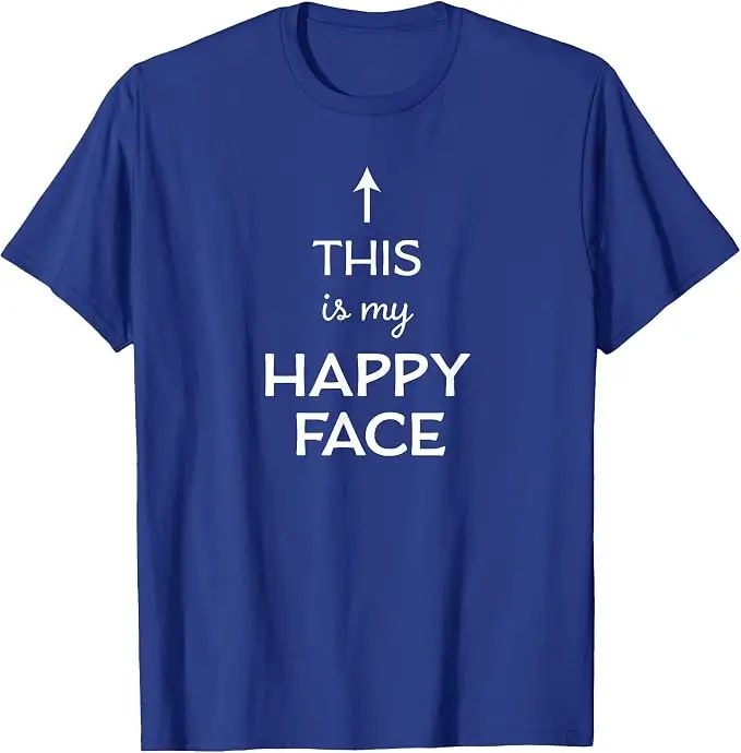 Das ist mein glückliches Gesicht - Herren- und Damen-T-Shirt Y2k Persönlichkeits-Lebensstil-Sprüher-T-Shirt Humor Lustiges Weiches Baumwoll-T-Shirt mit Schriftzügen – Detail 17