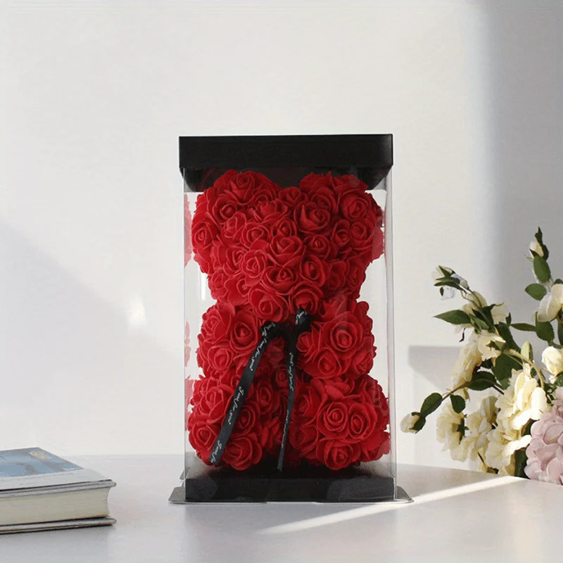 Rozenbeer Kunstbloemen Roos Teddybeer Vriendin Verjaardag Kerstmis Valentijnsdag Cadeau Verjaardagscadeau voor bruiloft