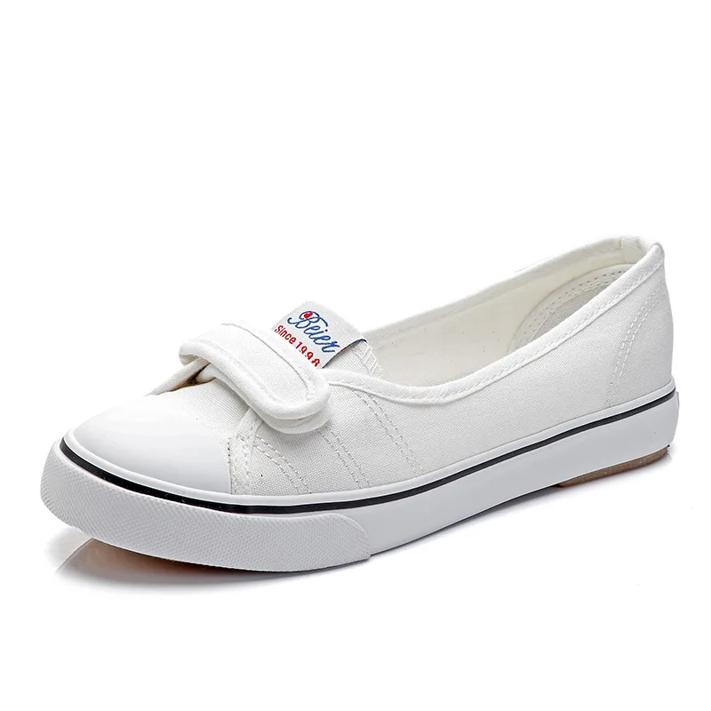 2023 Summer New Shallow Mouth Low Help Canvas Shoes Flat Korean Version of Small White Shoes Female Multi-color Shoes