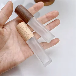 10ml Frosted Glass Perfume Bottle Refillable Square Press Spray Bottle Empty Atomizer Fine Mist Sample Vials Cosmetic Container