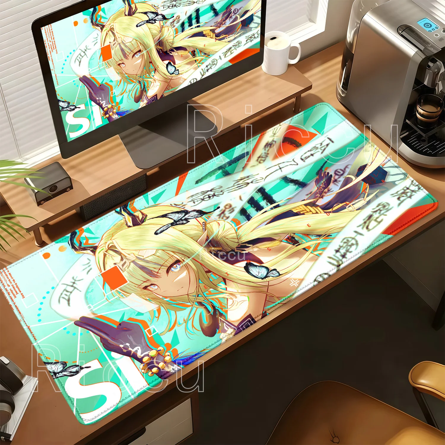 Mousepad Si Arknights Endfield PC Gaming Speed Mouse Pad Rubber Non-slip Office Accessories XXL HD Printing Anime Girl Desk Mat