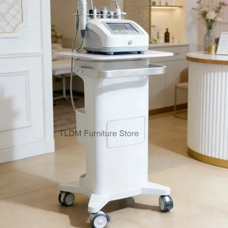 Beautician Reception Workshop Storage Cart Wheels Hair Station Tool Trolley Beauty Salon Barber Table Cosmetics Studio Gueridon