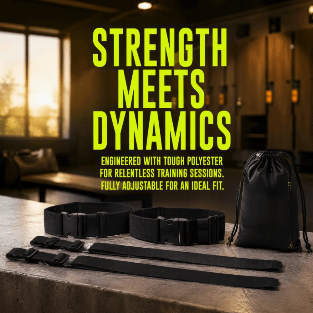 5pcs Unisex Design Reaction Training Belt Set Polyester Material Black Color Speed Agility Training Kit Speed Training