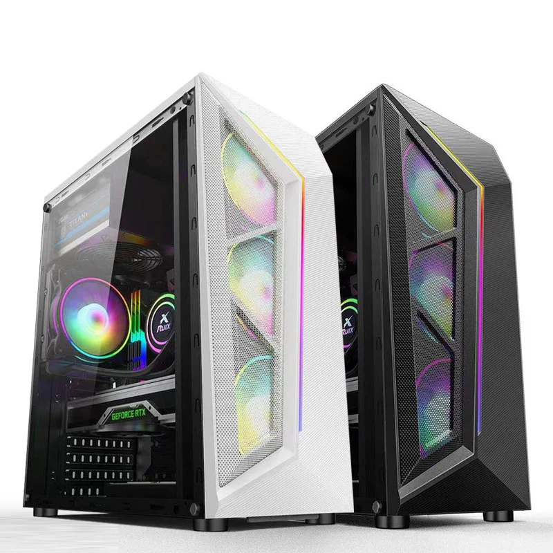 

Transparent Computer Case With RGB Light For ATX/M-ATX/ITX Motherboard SSD HDD USB3.0 ATX Power Supply 310mm GPU Graphic Card
