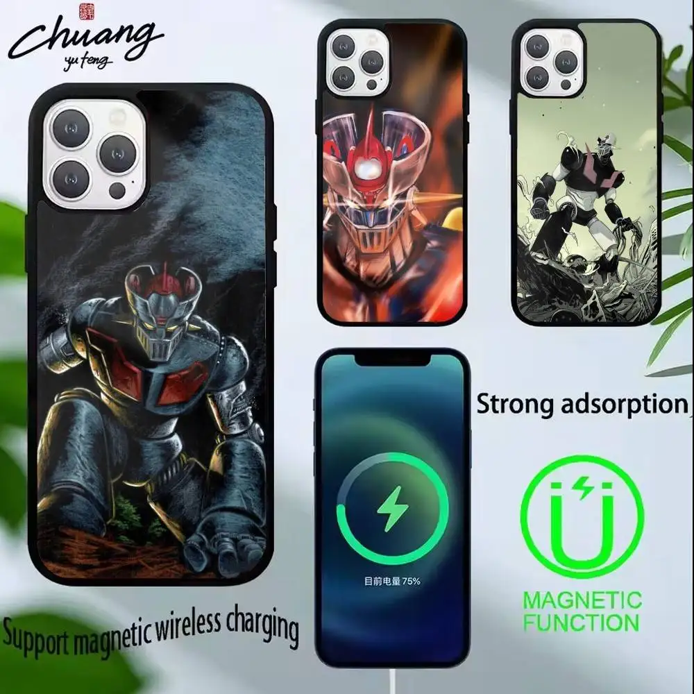 

Anime M-Mazinger Z Phone Case For iPhone17,16,15,14,13 Plus,Pro Max Magnetic For Magsafe Wireless Charging