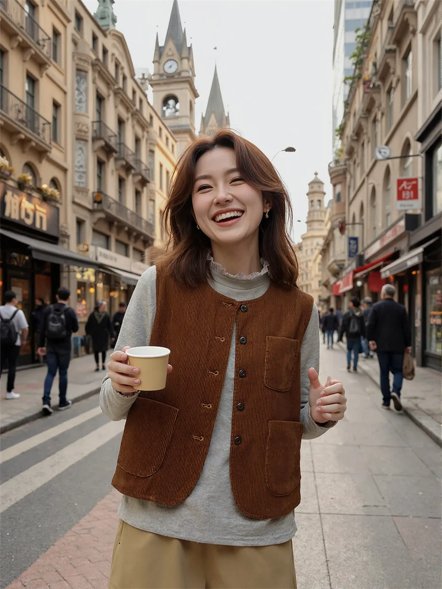 

Женские жилеты на пуговицах в стиле ретро с круглым вырезом, летние жилеты, одежда, женская весенняя дышащая молния, свободная посадка, праздничная вечеринка, Y2K OL