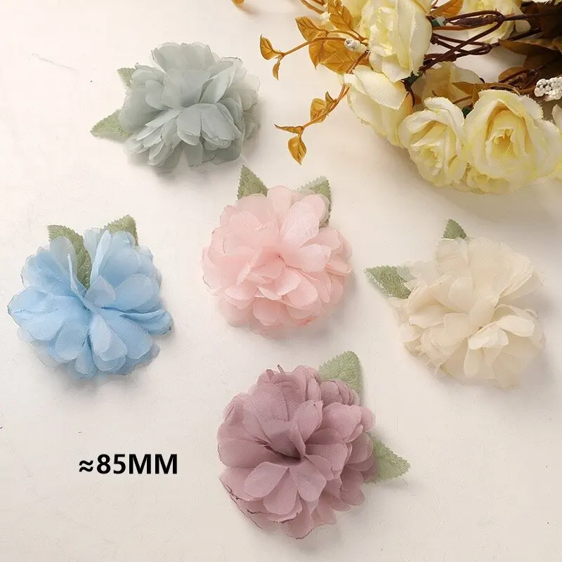 Fabric Flowers Chiffon Flower Patch Applique Embellishments 20pcs DIY Wedding Wreath Scrapbook diy Jewelry Making Accessories