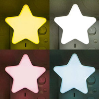 LED Stars Night Lights EU/US Plug Night Lamp Light Sensor Light Home Decor Bedroom Baby Room Living Room Corridor Lighting