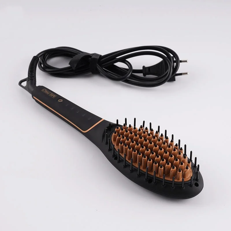 Расческа для выпрямления волос не повреждает волосы, домашний выпрямитель, щипцы для завивки, долговечная электрическая расческа для укладки, фанера