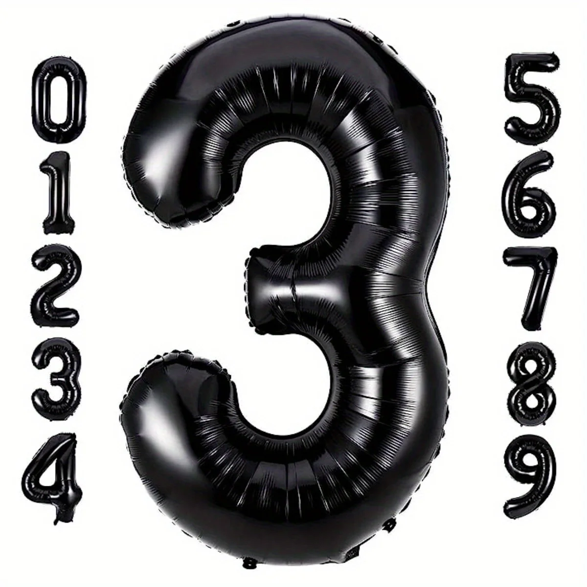 40 Zoll schwarze große Folien-Geburtstagsballons Helium-Zahlenballon 0-9 Alles Gute zum Geburtstag Hochzeit Party Dekorationen Dusche Große Figuren