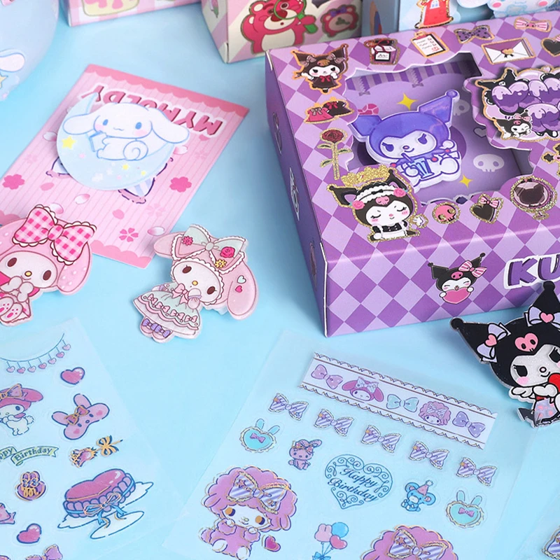 Cartoon Sticker Gift Box Sanrio Sticker Set Cute Brooch Cuckoo Card Combination Student Handbook Sticker