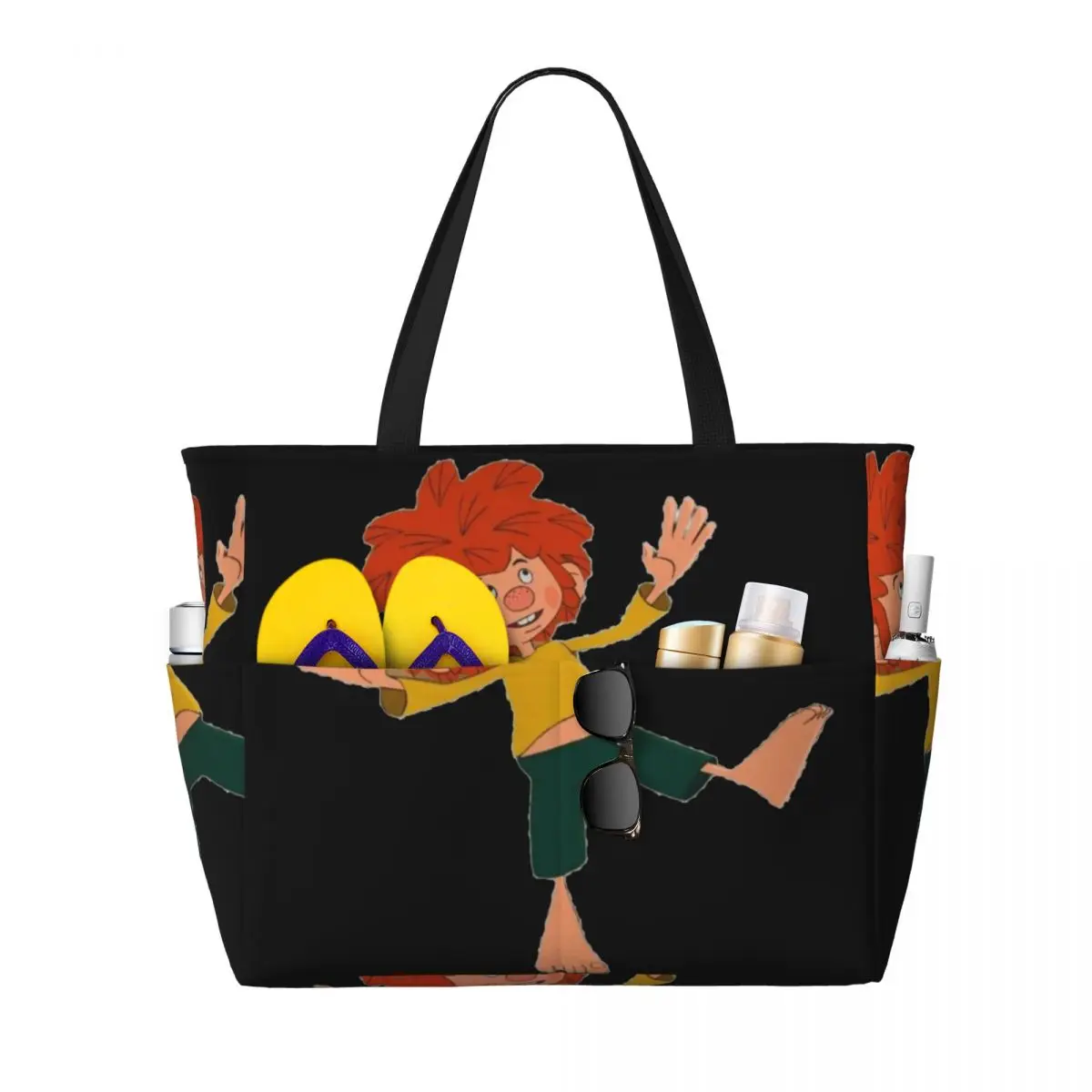 

Sein Pumuckl Beach Tote Bag Sport Gym Yoga Duffle Large Tote Bag Women Travel Bag Fitness bag