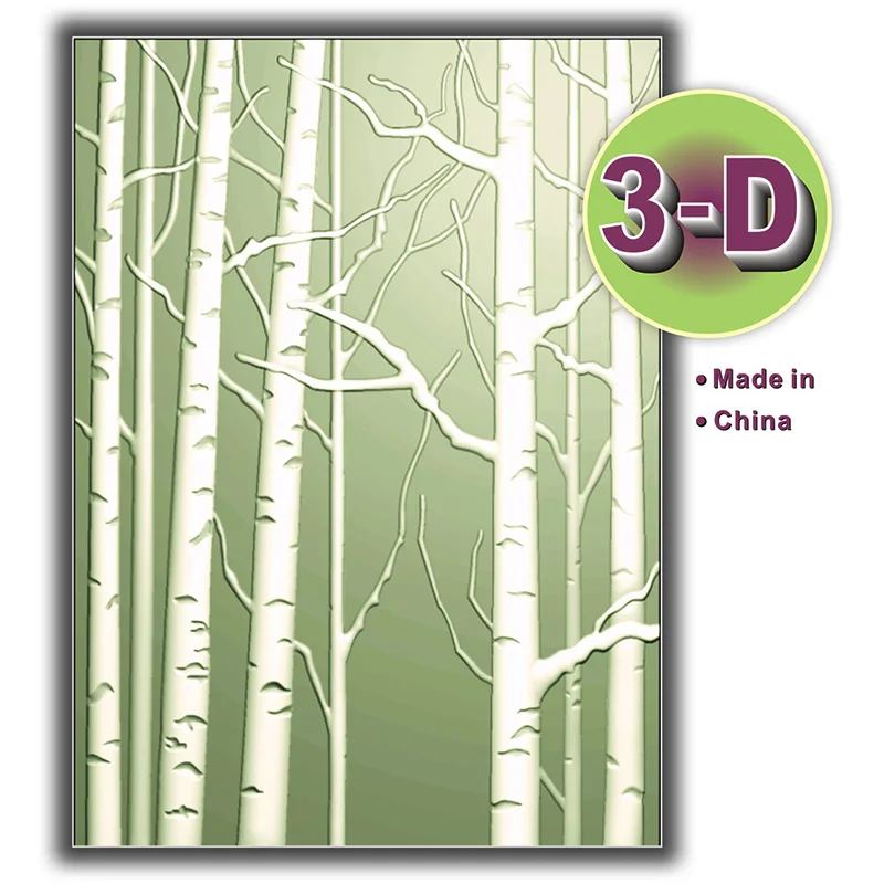 3D-Prägeschablone „White Birch Forest“ – transparentes PVC, das für die Herstellung von Karten, Alben und DIY-handgemachten Alben verwendet wird