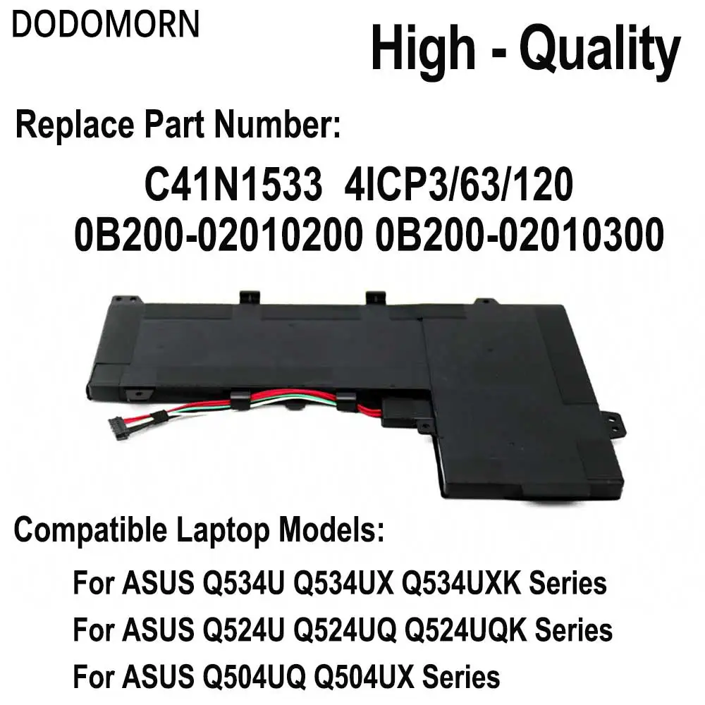 C41N1533 Laptop Battery For ASUS ZenBook Flip UX560U UX560UQ UX560UX Q524U Q524UQ Q524UQK Q534U Q534UX Q534UXK Q504UQ Q504UX