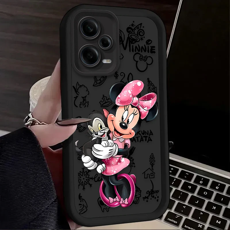 Disney Minnie Mouse Girl Soft Silicone Case for Xiaomi Redmi Note 12S 11S 10S 10 9 9S 8 12C 13C A3 13 12 11 Pro Plus 4G 5G Cover