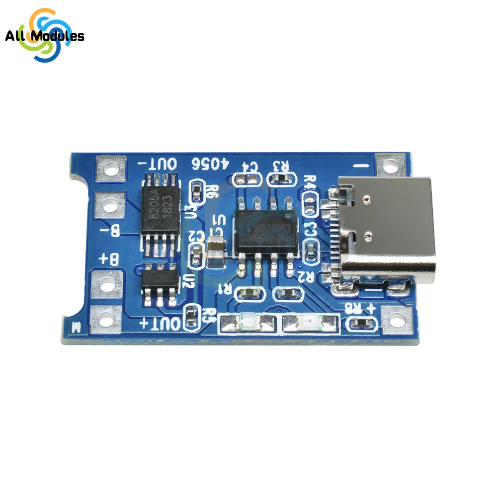 1/5/10PCS Type-c Micro USB 5V 1A 18650 TP4056 Lithium Battery Charger Module Charging Board With Protection Dual Functions