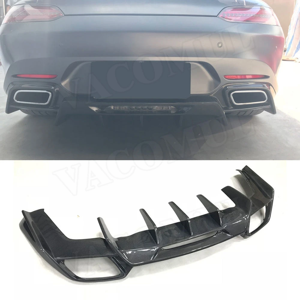 

VACOMUL Carbon Fiber Rear Lip Diffuser Spoiler for Mercedes Benz AMG GT AMG GTS AMG GTR Coupe 2-Door Car Styling