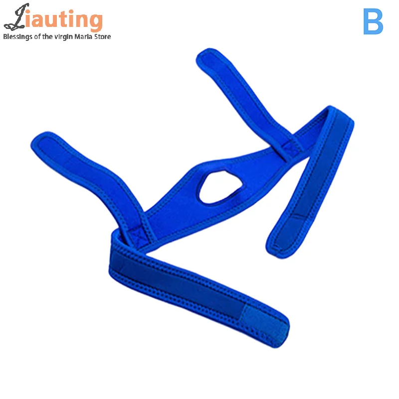 

Black Blue Anti Snore Stop Snoring Chin Strap Belt Anti Apnea Jaw Solution Sleep Support Apnea Belt Adjustable Sleep Care Tool