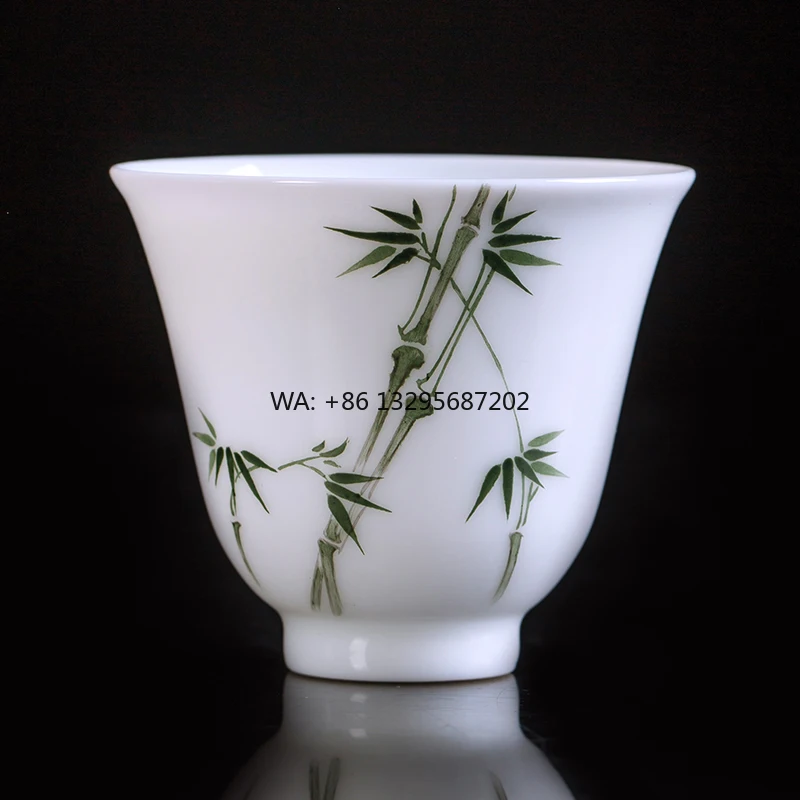 

Бренд Zhong's Kiln Цзиндэчжэнь керамическая чашка ручная роспись пастельная сливовая орхидея бамбуковая хризантема фарфоровая чашка для чая кунг-фу