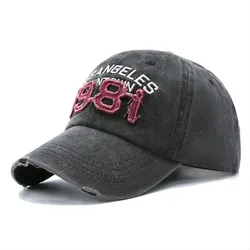 Baseball Cap Vintage 1981 Stereoscopic Embroidered Cap 3D Applique Embroidered Cap Washed Visor