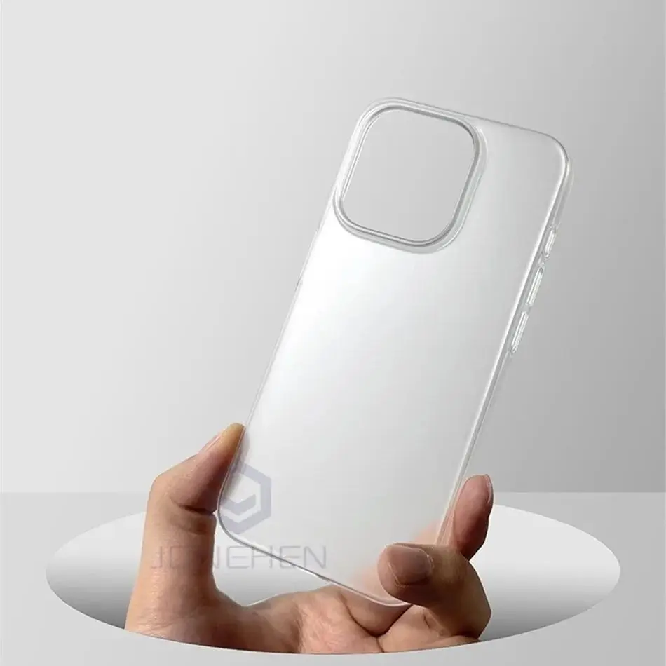 Ultra Thin Hard PC HD Clear Phone Case For iPhone 16 15 14 13 12 Pro Max Shockproof Slim Silky Skin Frosted Translucent Cover