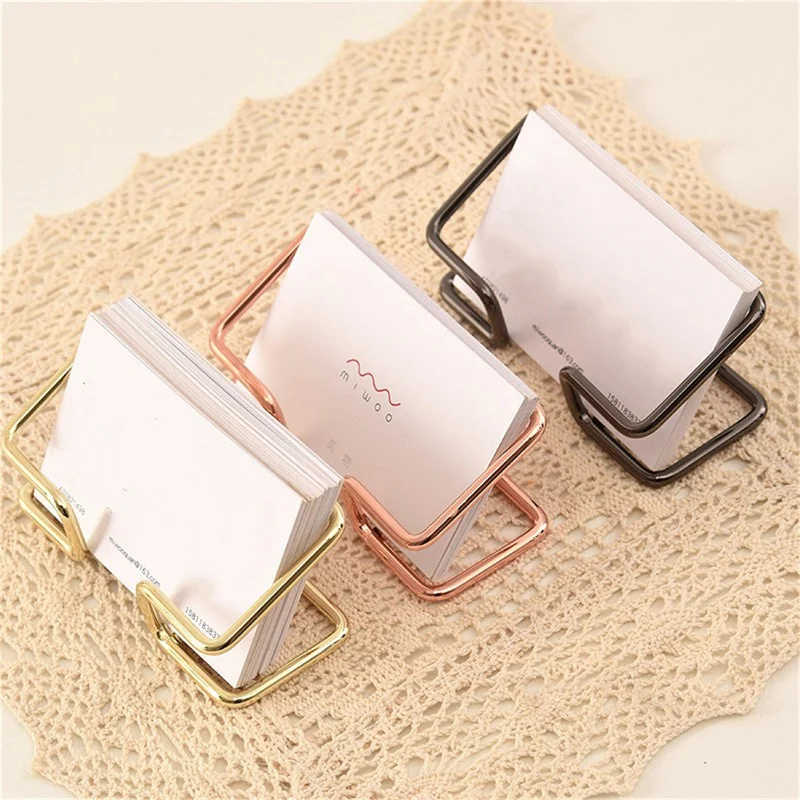 1PC Business Card Holder Desk Bracket Cards Holders Metal Business Card Holder Electroplated Famous Product Storage Box