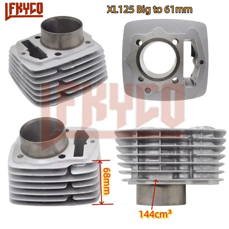 Motorcycle 56.5mm/61mm Engine Parts Cylinder Kit Motor for Honda CB125S CL125S XL125 SL125 CB CL XL SL 125 125S 1976-1985 Block