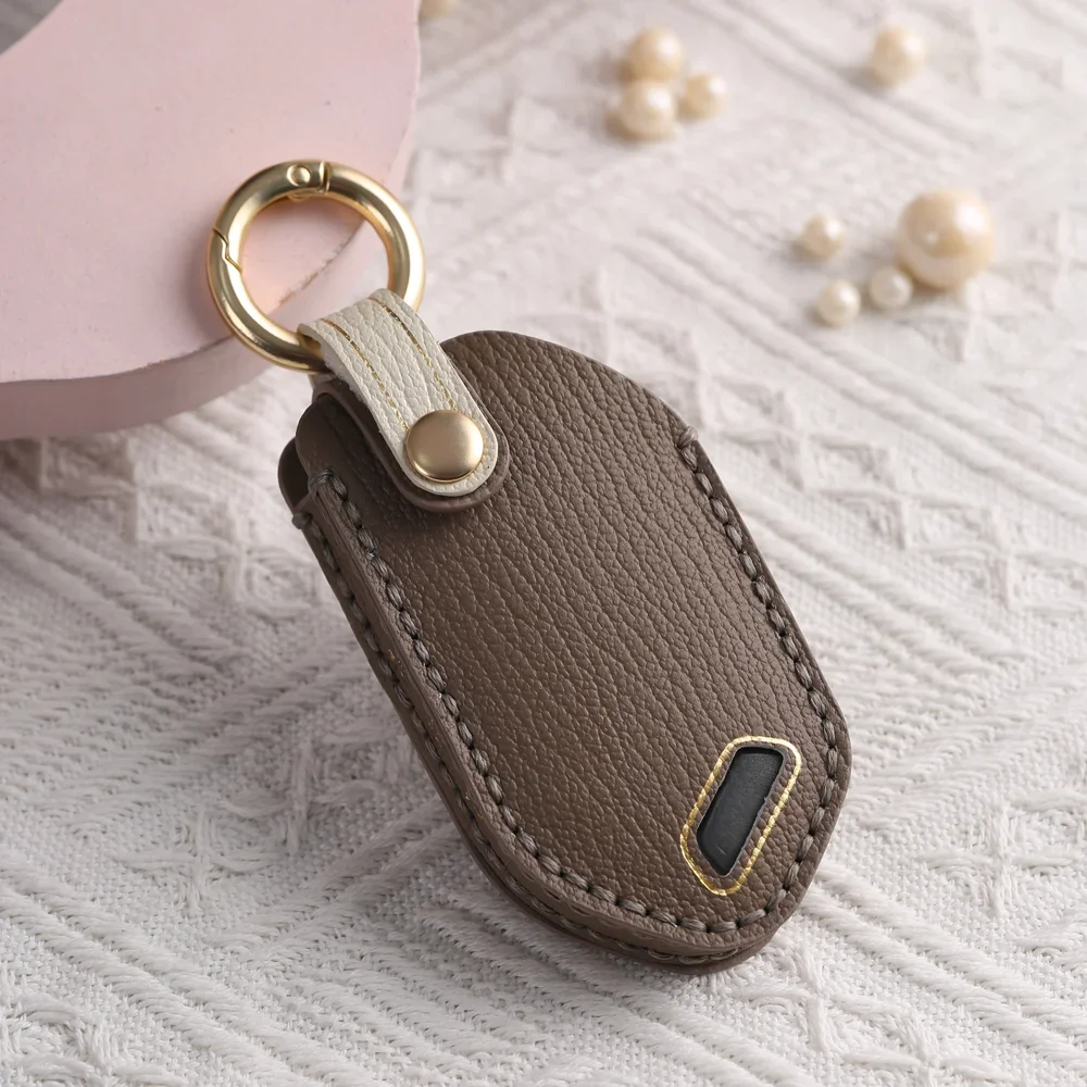 Leather Car Key Case Fob Cover for Kia Picanto Sorento MQ4 Carnival KA4 Morning K5 Carens EV9 Seltos 2024 2025 for Kia New Key