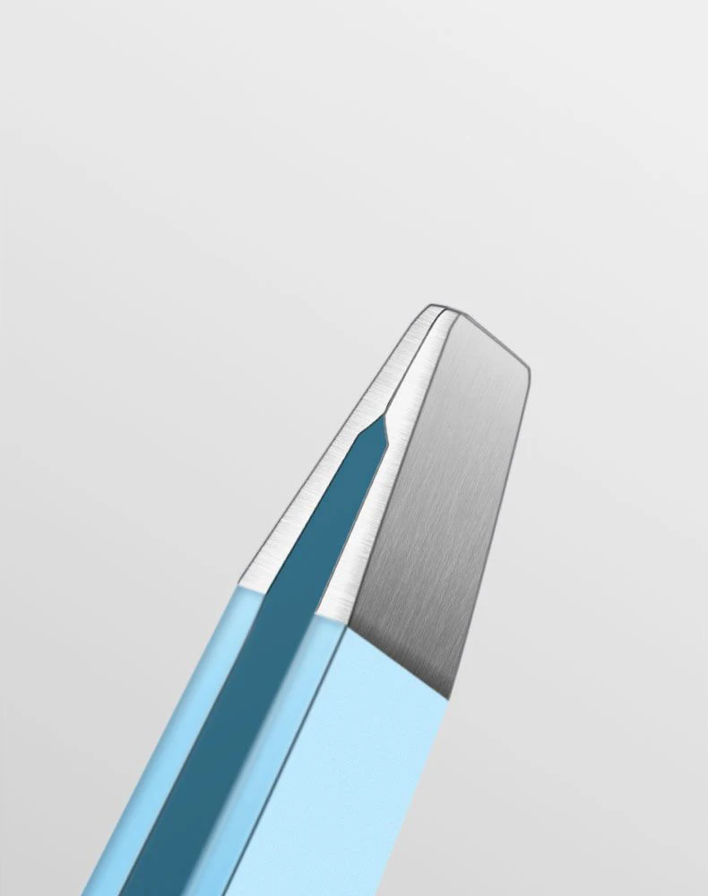 Ouriner Augenbrauenpinzette, buntes Haar, Schönheit, Abzieher für feine Haare, Edelstahl, schräge Augenbrauenklammern, Entfernung von Make-up-Werkzeugen – Detail 1